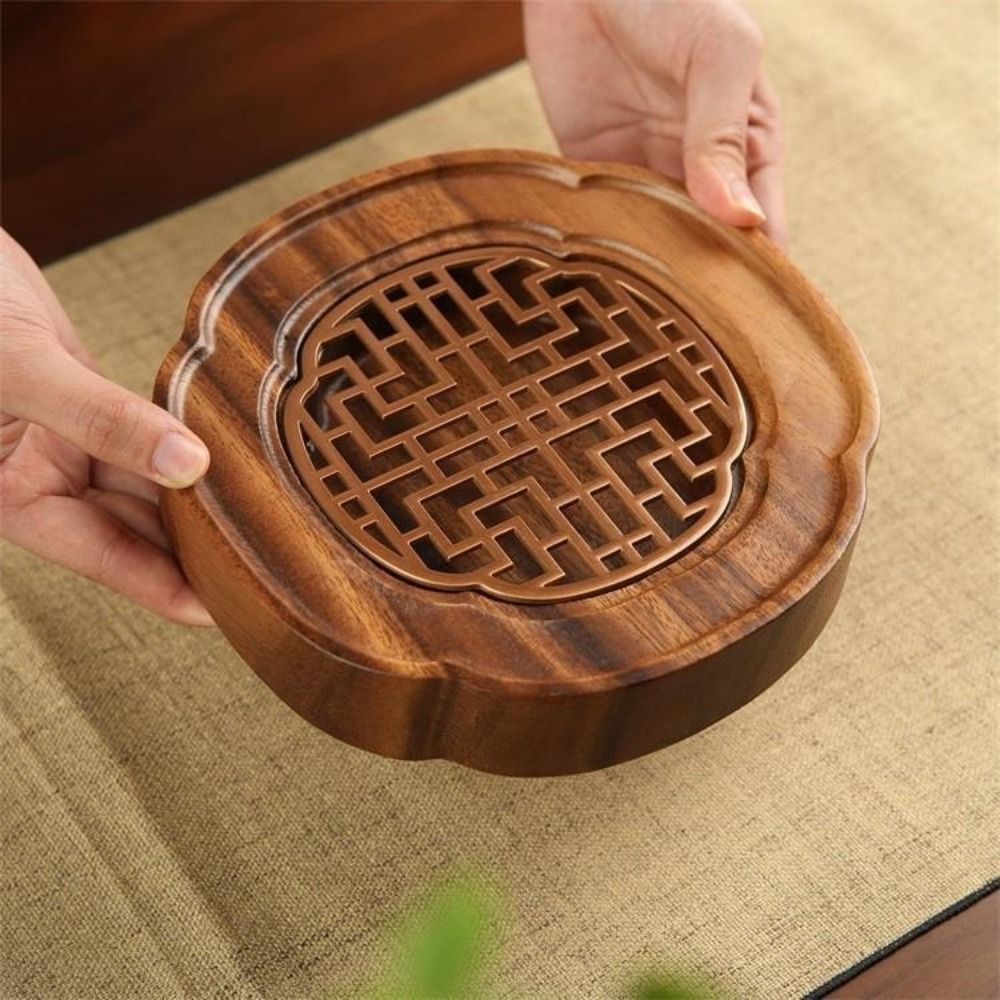Bamboo Tea Tray - Walnut Wood Bearing Wood Tea Tray