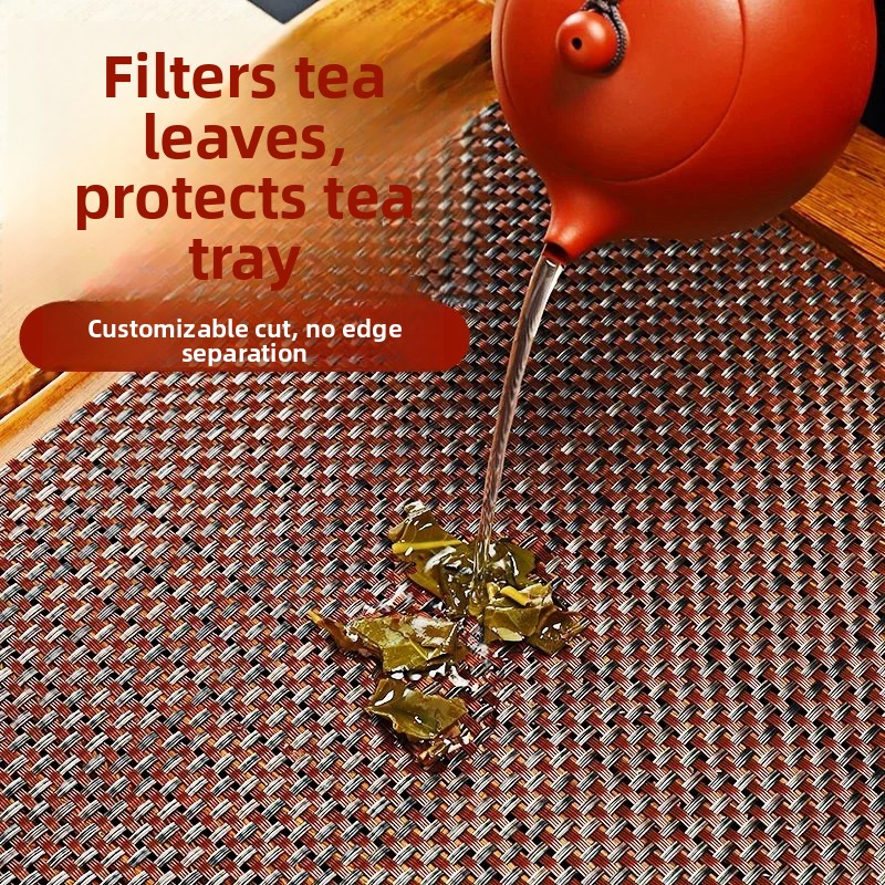 Bamboo Tea Tray - Waterproof Tea Mat Special Leaf Dregs