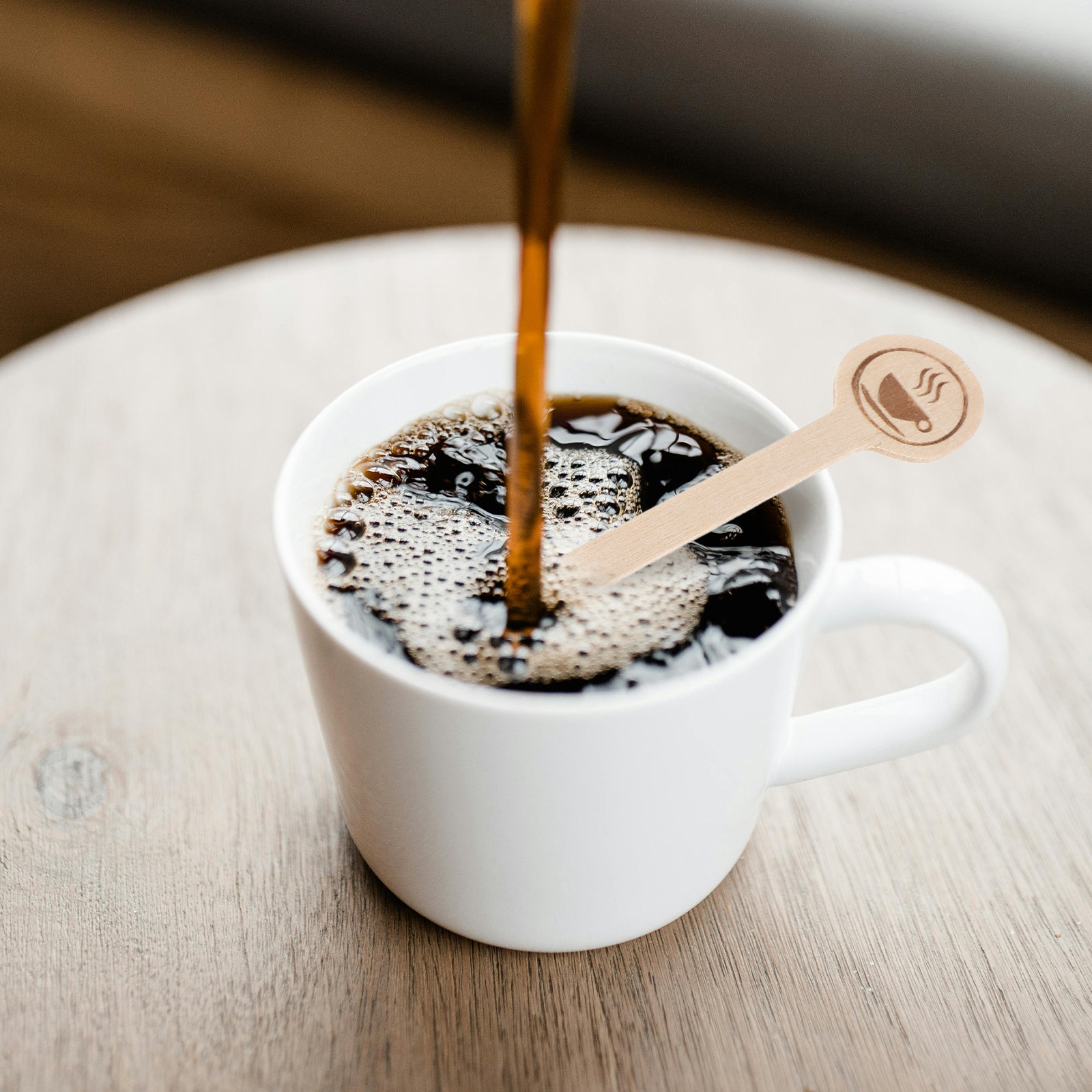 Coffee Tea Hot - 100Pcs Wooden Beverage Stirrers Biodegradable Stirring