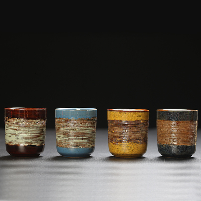 Coffee Tea For Me - Japanese Kiln Tea Cup Creative Brushed