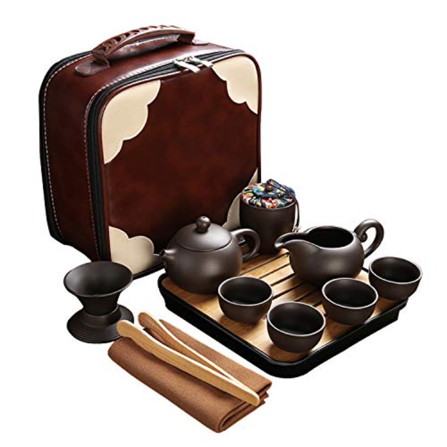 Bamboo Tea Tray - Travel Tea Sets 12 PACK Ceramic