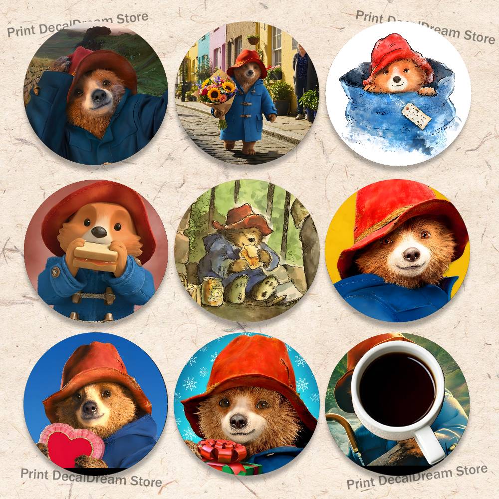 Coffee Tea And Sugar Set - P-Paddington Bear Wood Coaster Set -
