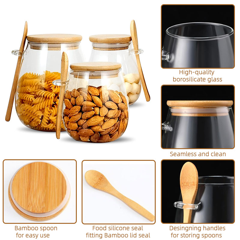 34oz sealed glass jar with spo - Coffee Tea And Sugar Set のレビューと価格