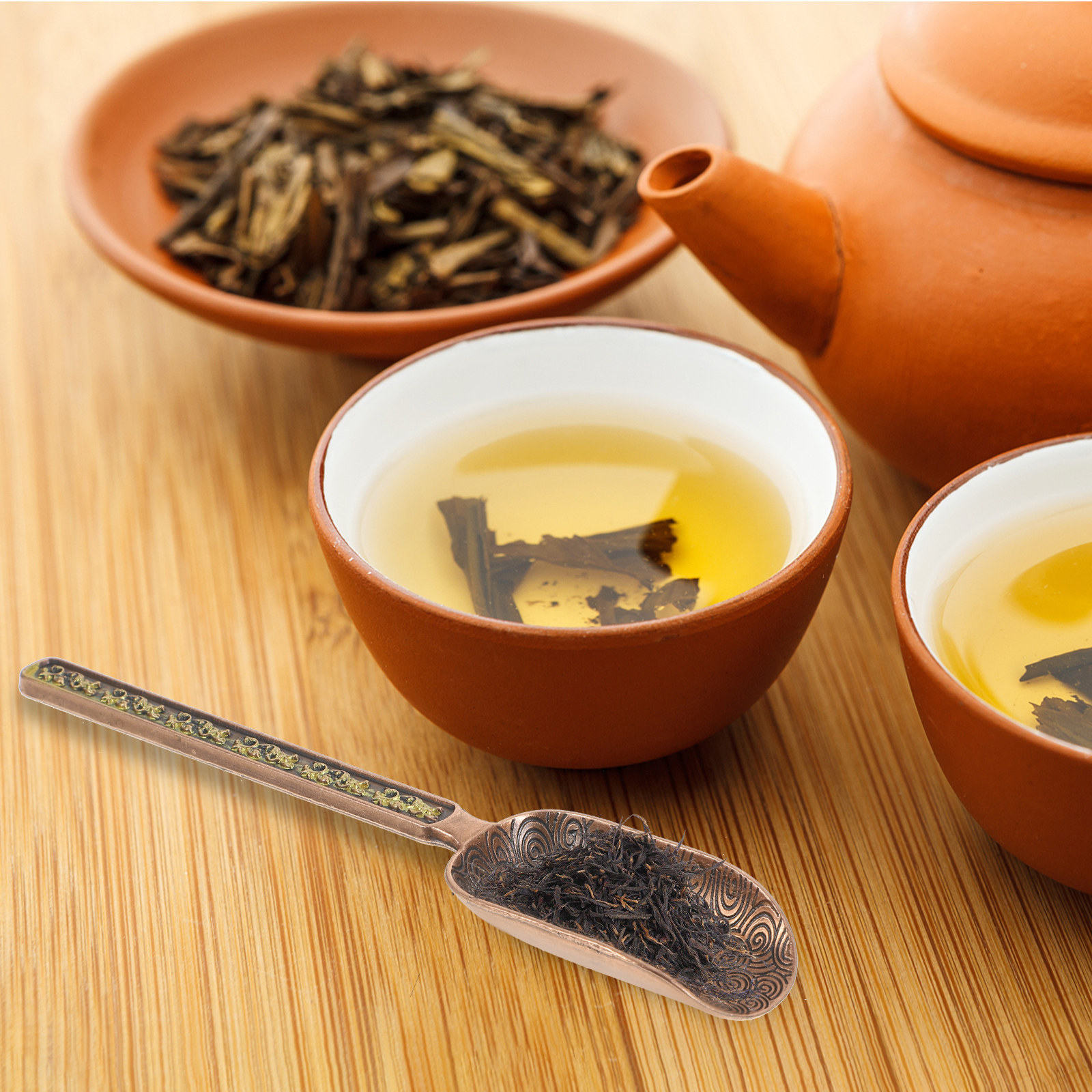 Copper Zinc Retro Style Tea Sc - Coffee Tea And Bean Leaf のレビューと価格