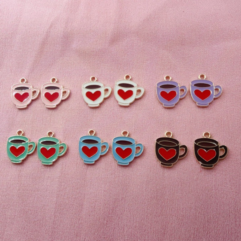 12pcs Colorful Drip Oil Love C - Coffee & Tea Haus のレビューと価格