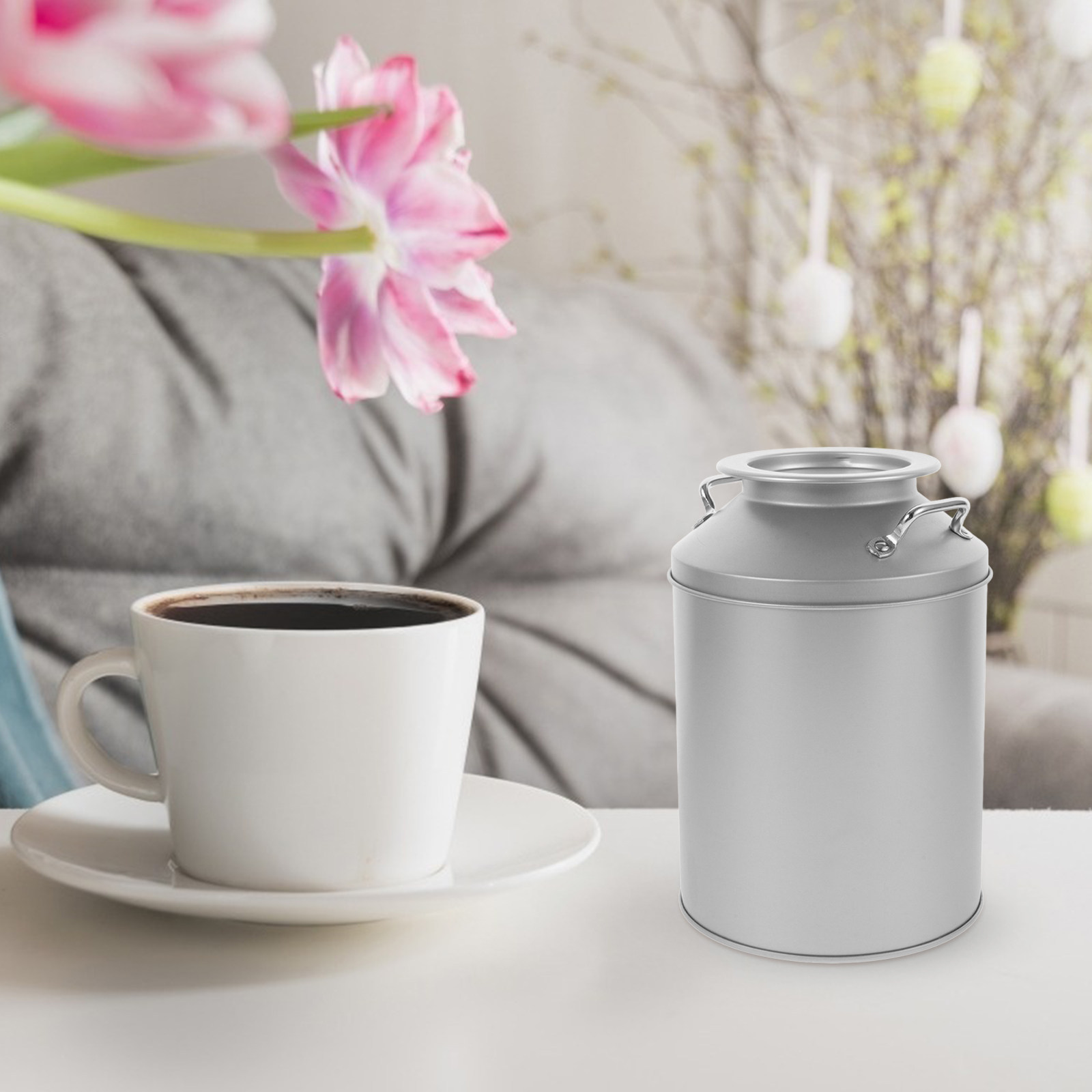 Vintage Metal Tea Canister Air - Coffee Tea And Bean Leaf のレビューと価格
