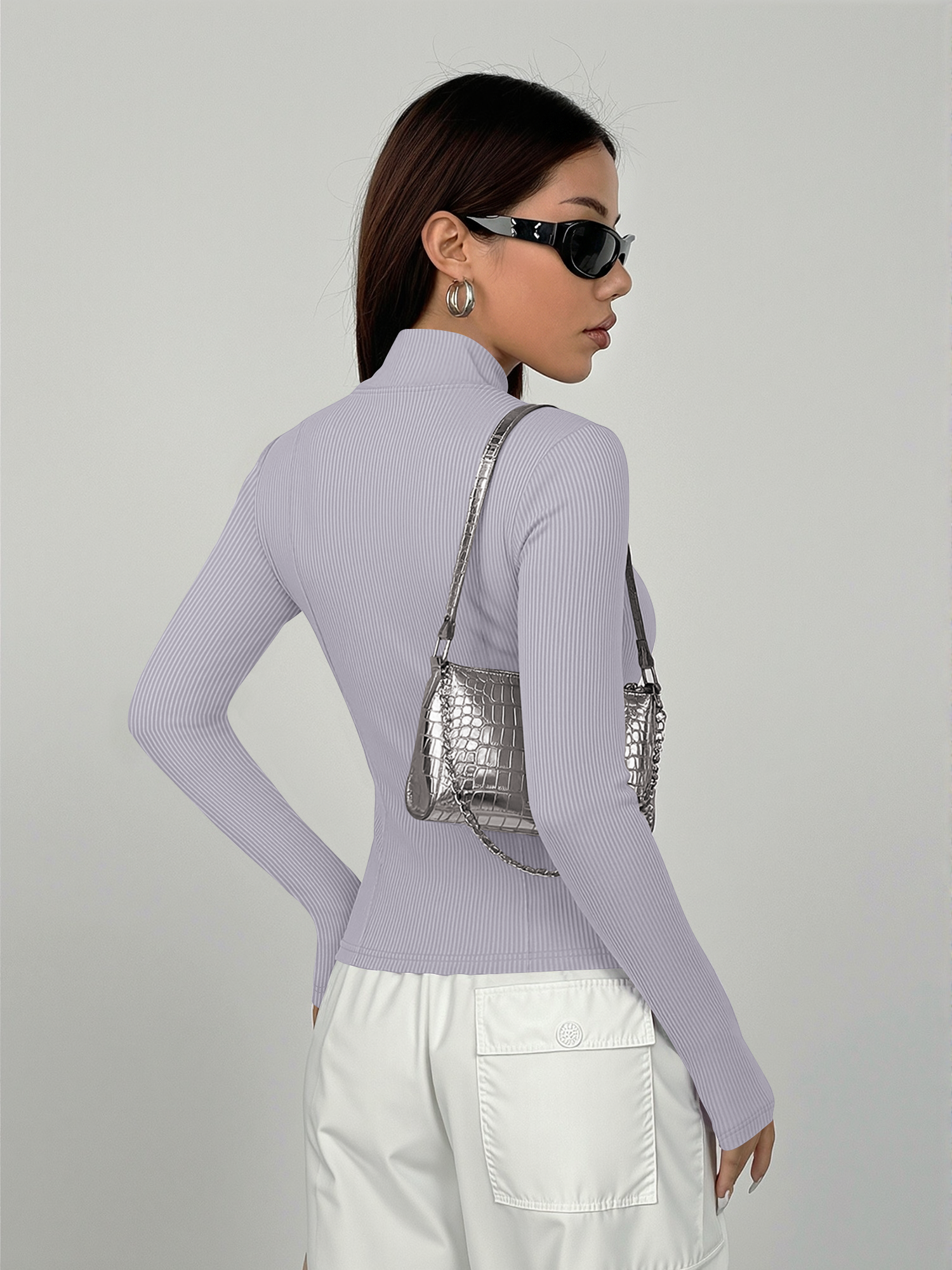 Everyday Ribbed High Neck Zip- - Coffee & Tea Haus のレビューと価格