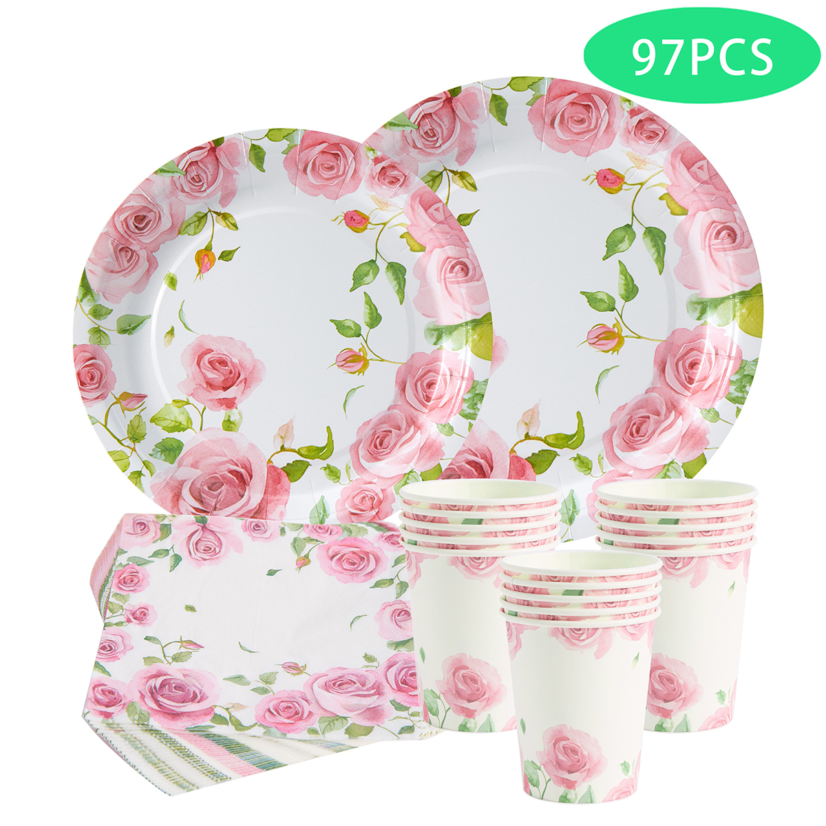 Floral Paper Plates Watercolor - Tea & Coffee Kent のレビューと価格