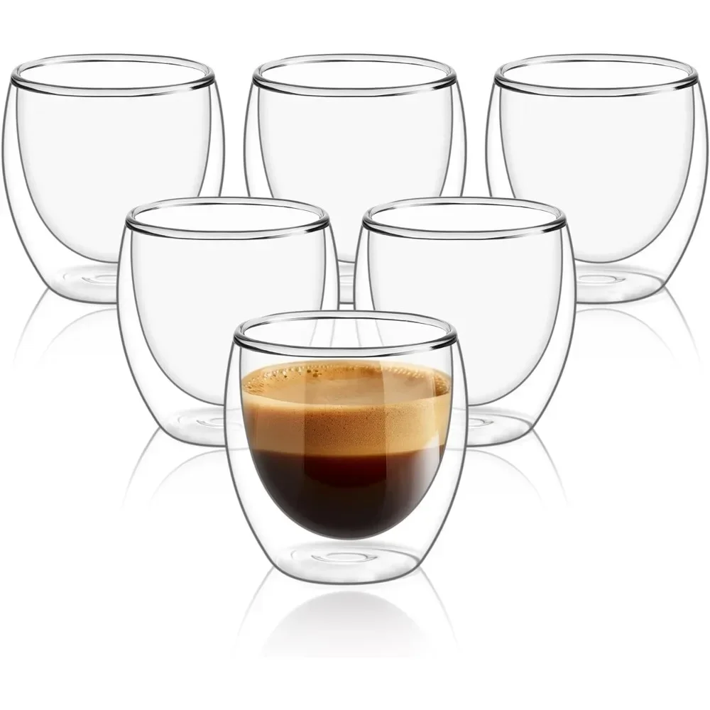 6 pcs Clear Double Wall Glass  - Coffee Tea Essentials のレビューと価格