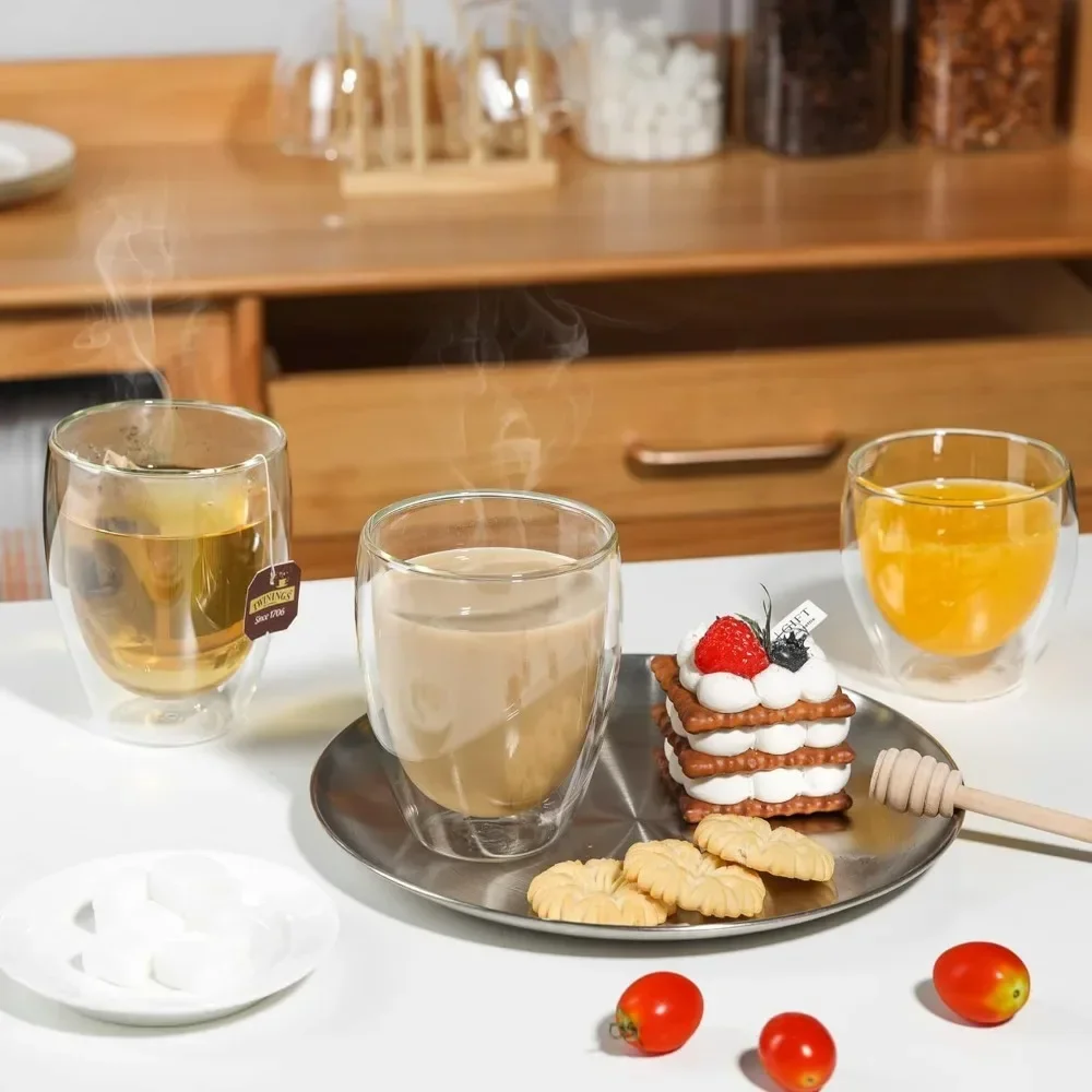 6 pcs Clear Double Wall Glass  - Coffee Tea Essentials のレビューと価格
