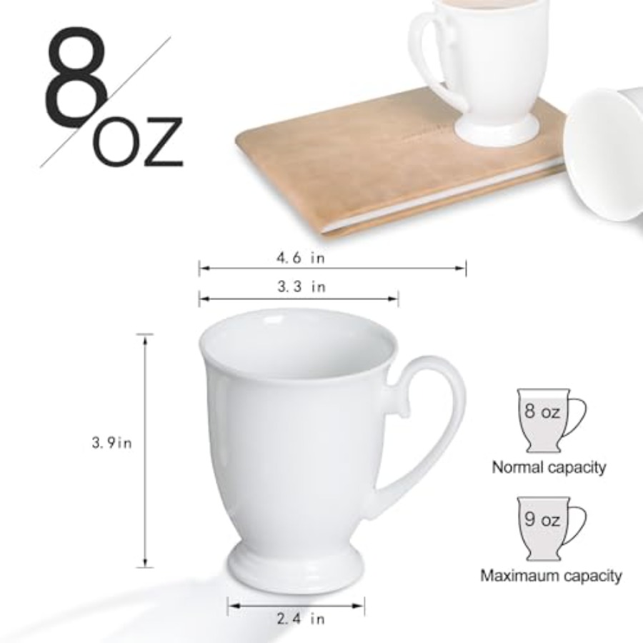 Luxury Fine Bone China White C - Coffee Tea Gift のレビューと価格