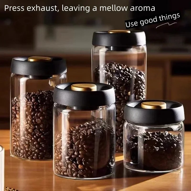 Manual Vacuum Sealed Coffee Ja - Coffee Tea For Me のレビューと価格
