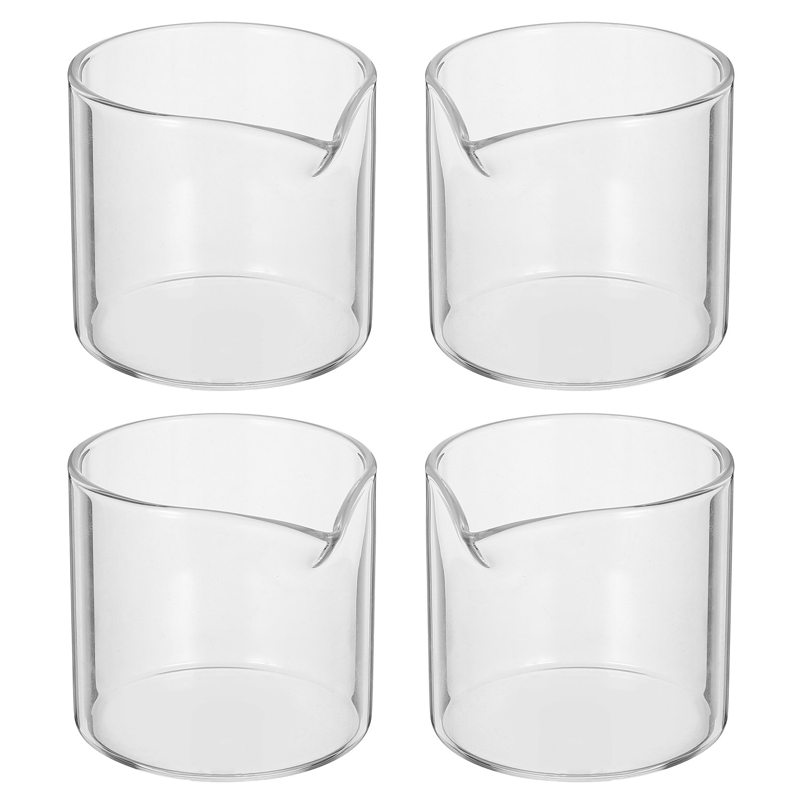 4Pcs Transparent Small Milk Pi - Coffee Tea Hot のレビューと価格