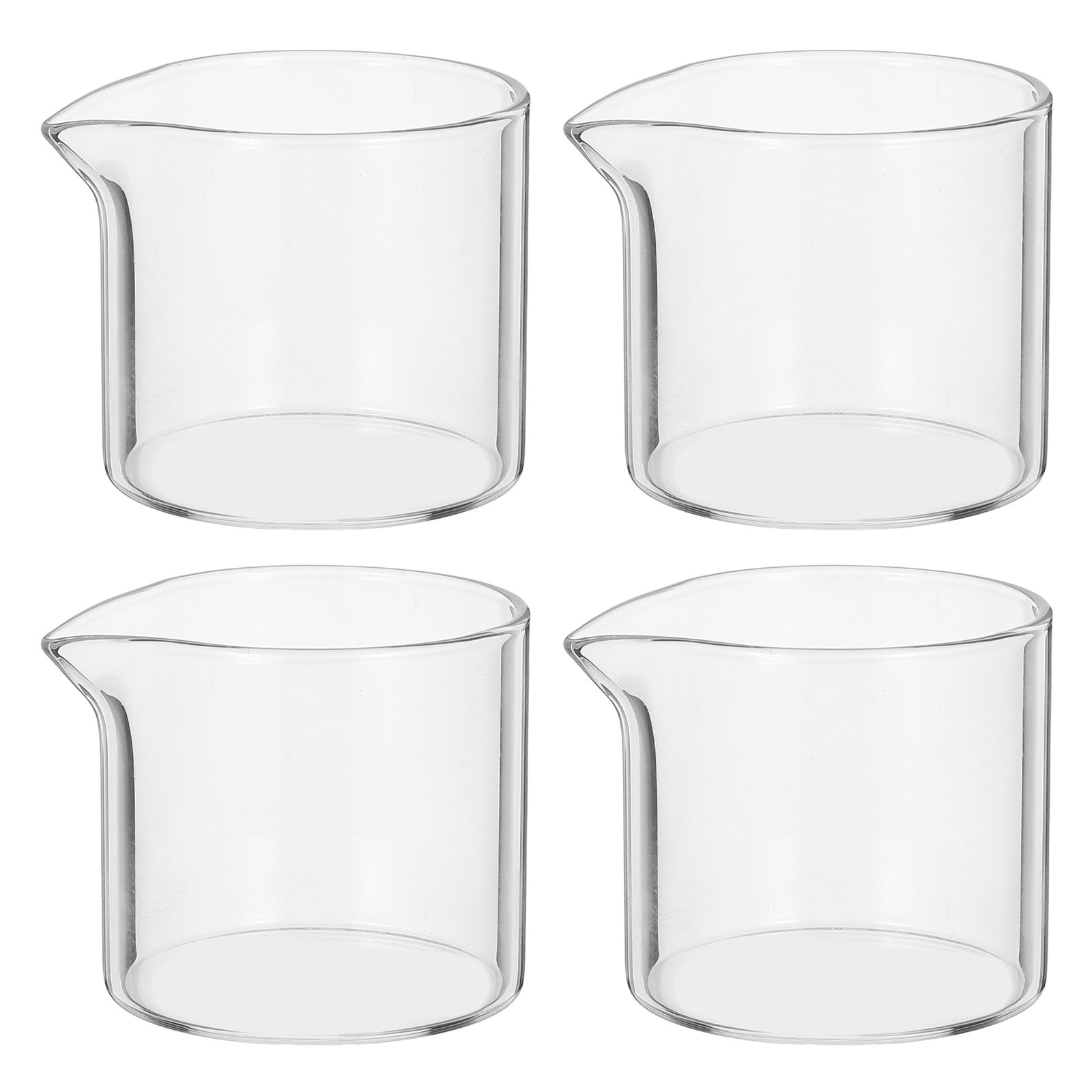 4Pcs Transparent Small Milk Pi - Coffee Tea Hot のレビューと価格