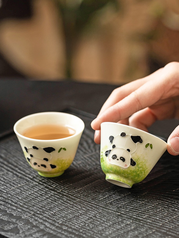 Hand-Painted Ceramic Tea Cup P - Tea & Coffee Kent のレビューと価格