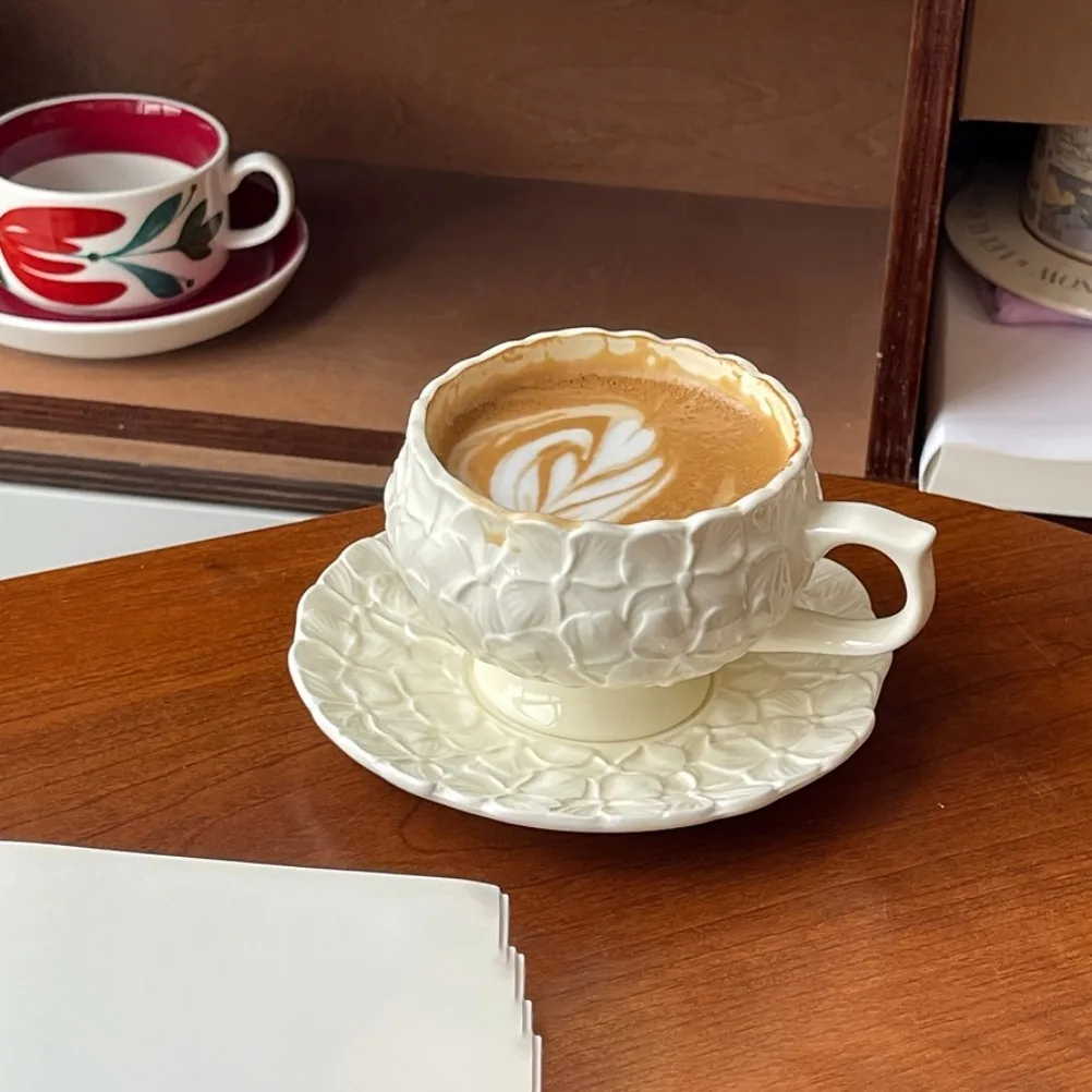 French Cream Relief Coffee Cup - Coffee Tea Gift のレビューと価格