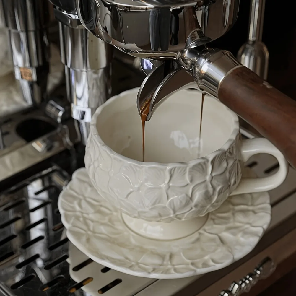 French Cream Relief Coffee Cup - Coffee Tea Gift のレビューと価格