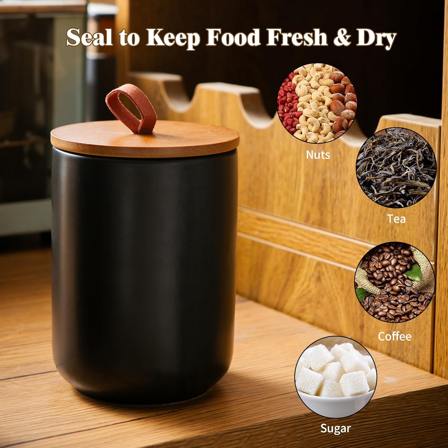 Ceramic Canister Set (30 oz, 4 - Coffee Tea And Sugar Set のレビューと価格