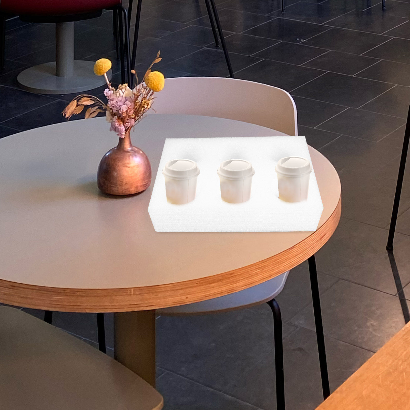 2Pcs Beverage Cup Holder Tray  - Coffee Tea With Milk のレビューと価格