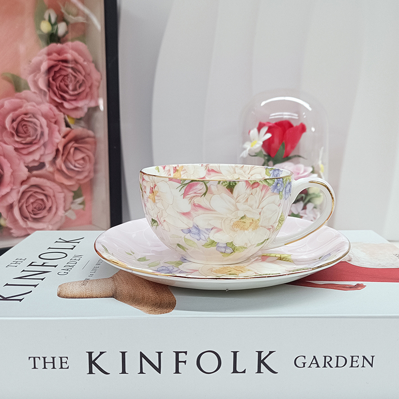 Elegant Pastoral Floral Fine B - Coffee Tea Gift のレビューと価格