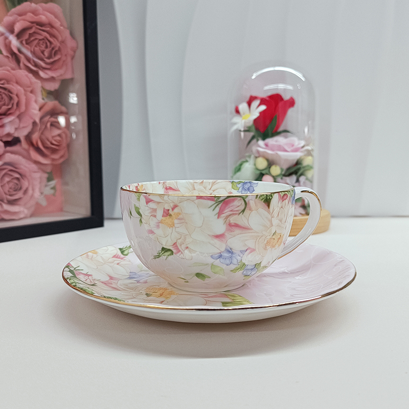 Elegant Pastoral Floral Fine B - Coffee Tea Gift のレビューと価格