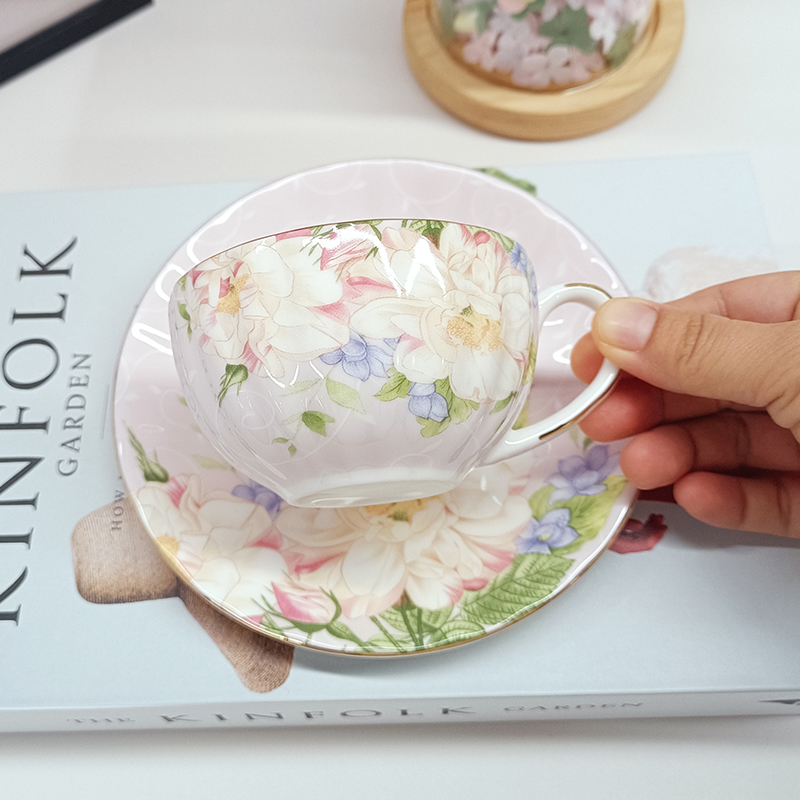 Elegant Pastoral Floral Fine B - Coffee Tea Gift のレビューと価格