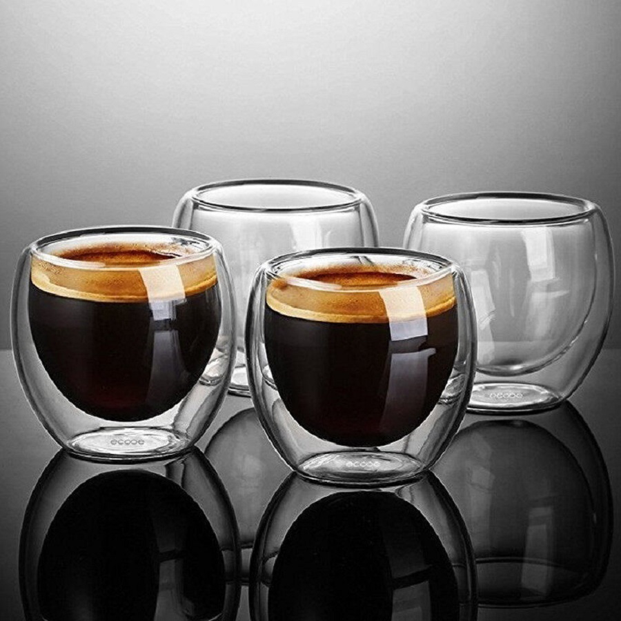 Double Walled Glass Coffee Mug - Coffee Tea For Me のレビューと価格