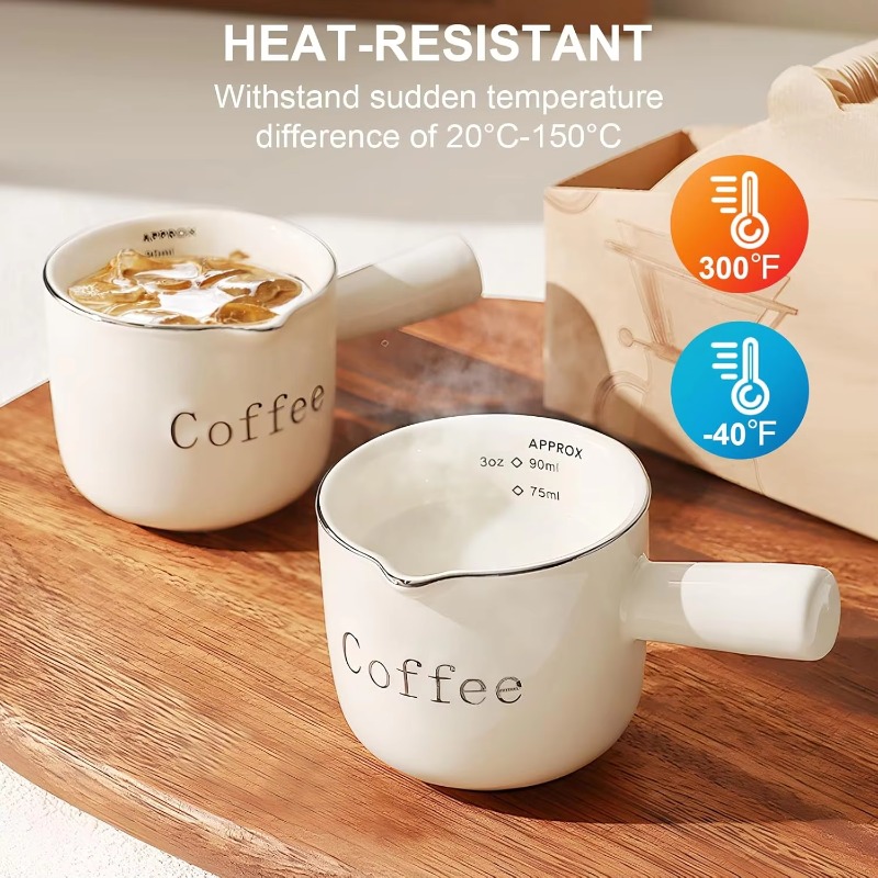 Mini Ceramic Coffee Cup with H - Coffee Tea With Milk のレビューと価格
