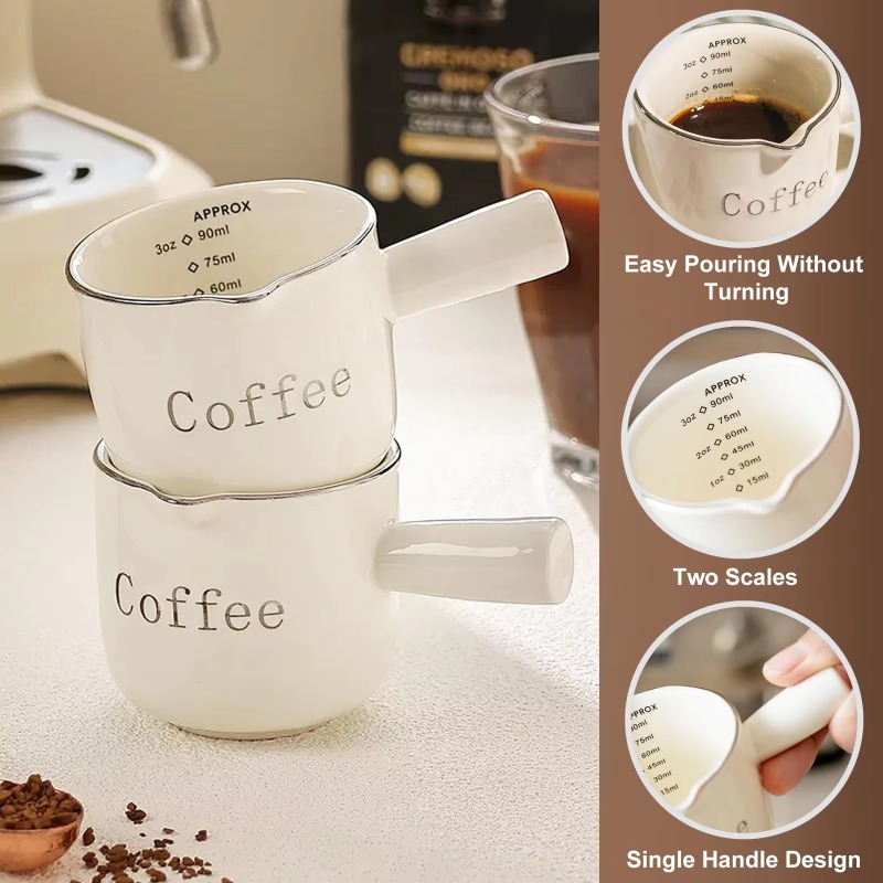 Mini Ceramic Coffee Cup with H - Coffee Tea With Milk のレビューと価格