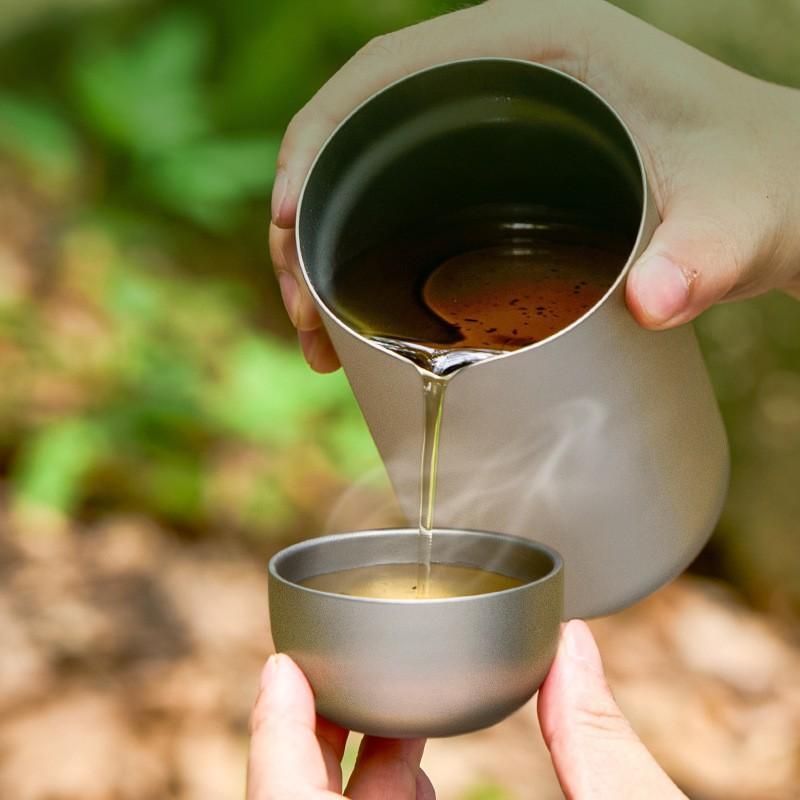 D2 Pure Titanium Double-layer  - Coffee Tea And Sugar Set のレビューと価格
