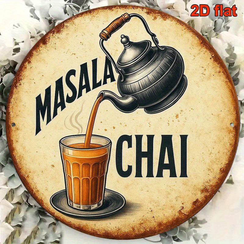 Masala Chai Metal Sign Vintage - Coffee Tea Recipe のレビューと価格