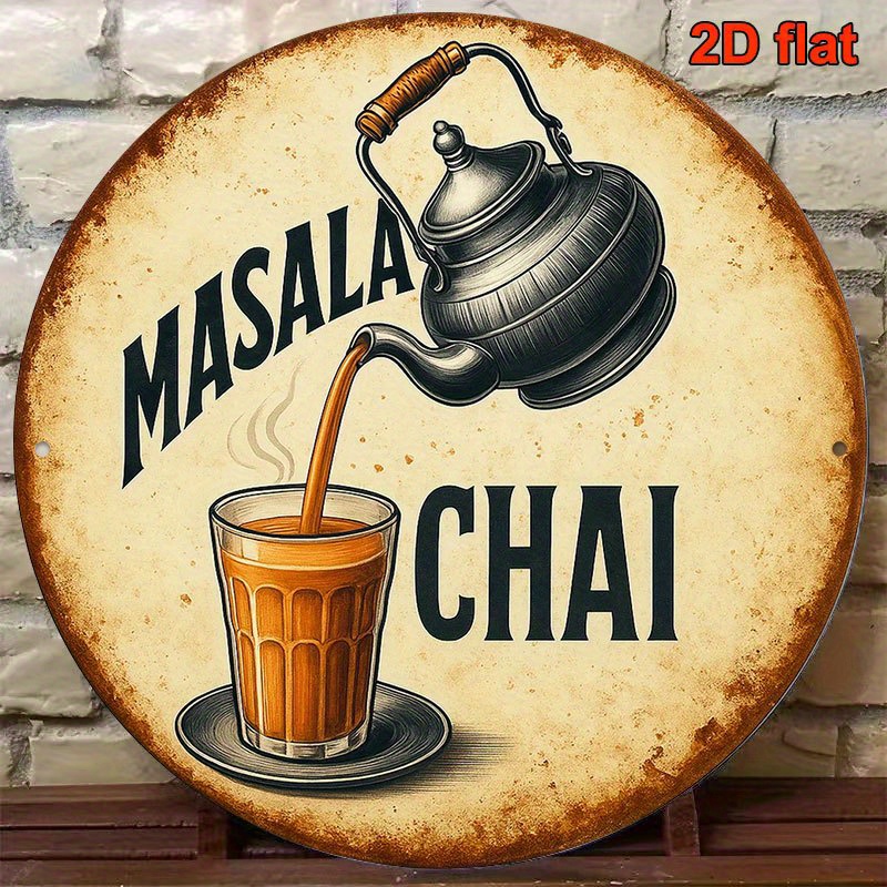 Masala Chai Metal Sign Vintage - Coffee Tea Recipe のレビューと価格