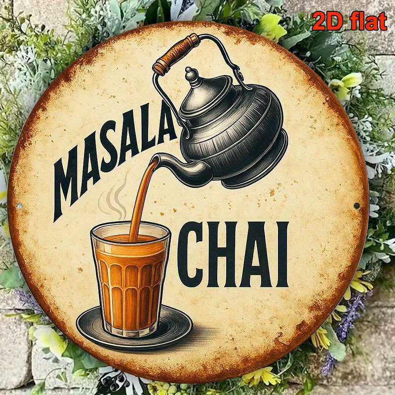 Masala Chai Metal Sign Vintage - Coffee Tea Recipe のレビューと価格