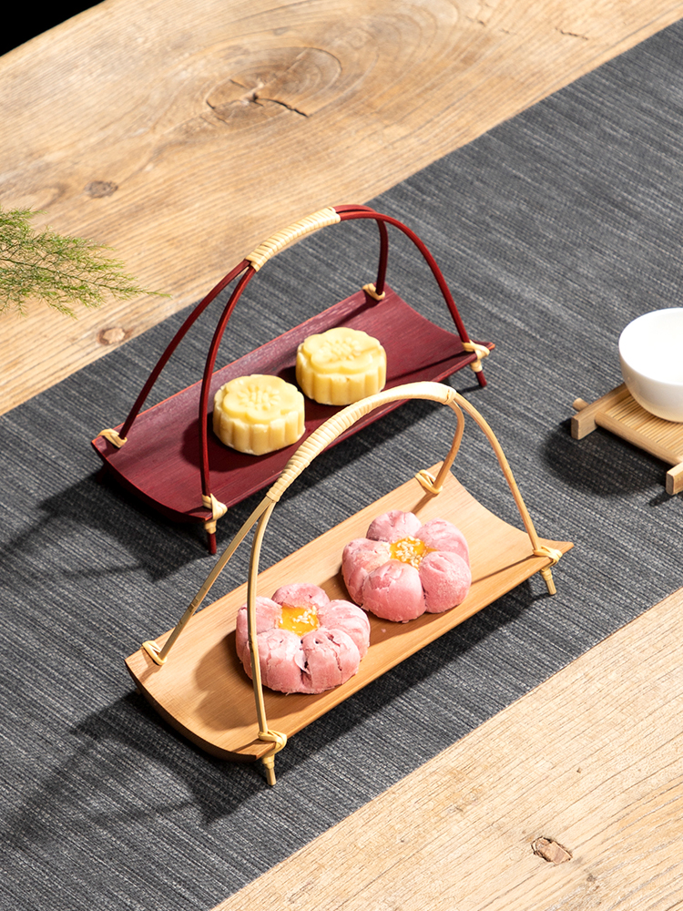 Handcrafted Bamboo Handle Frui - Bamboo Tea Tray のレビューと価格