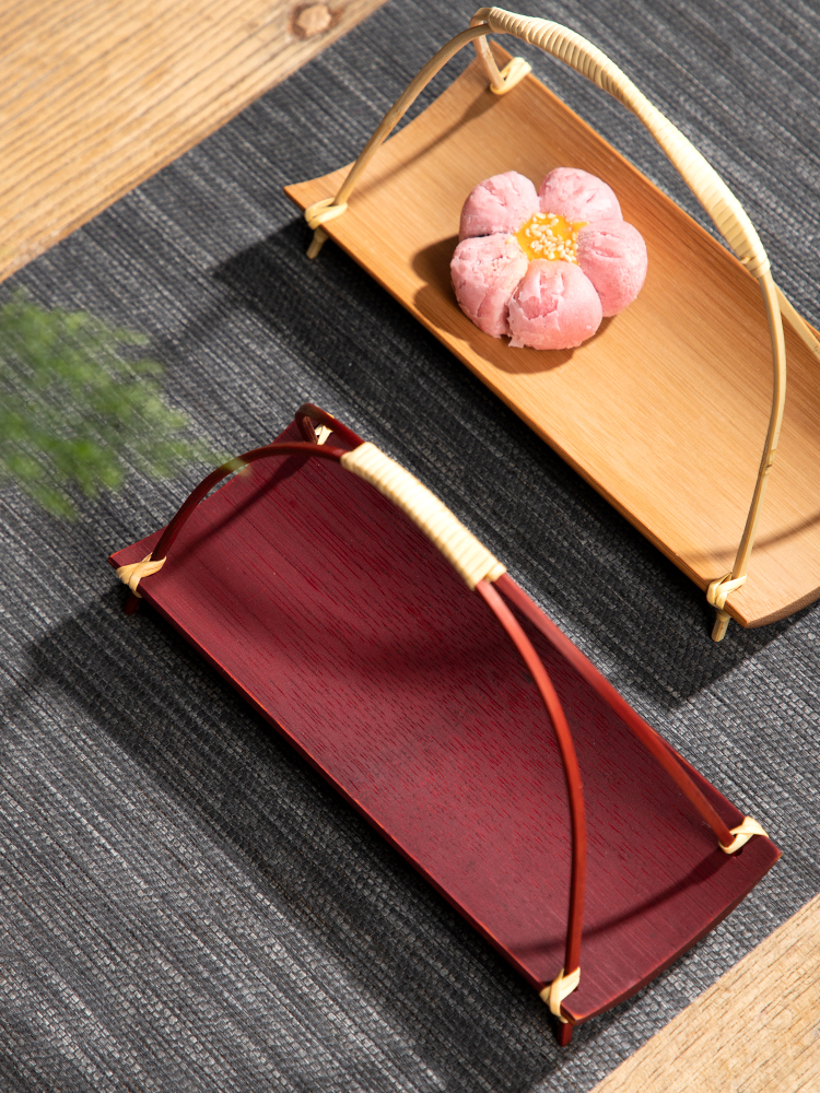 Handcrafted Bamboo Handle Frui - Bamboo Tea Tray のレビューと価格