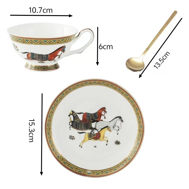 Porcelain Tea Cup and Saucer S - Coffee Tea Gift のレビューと価格