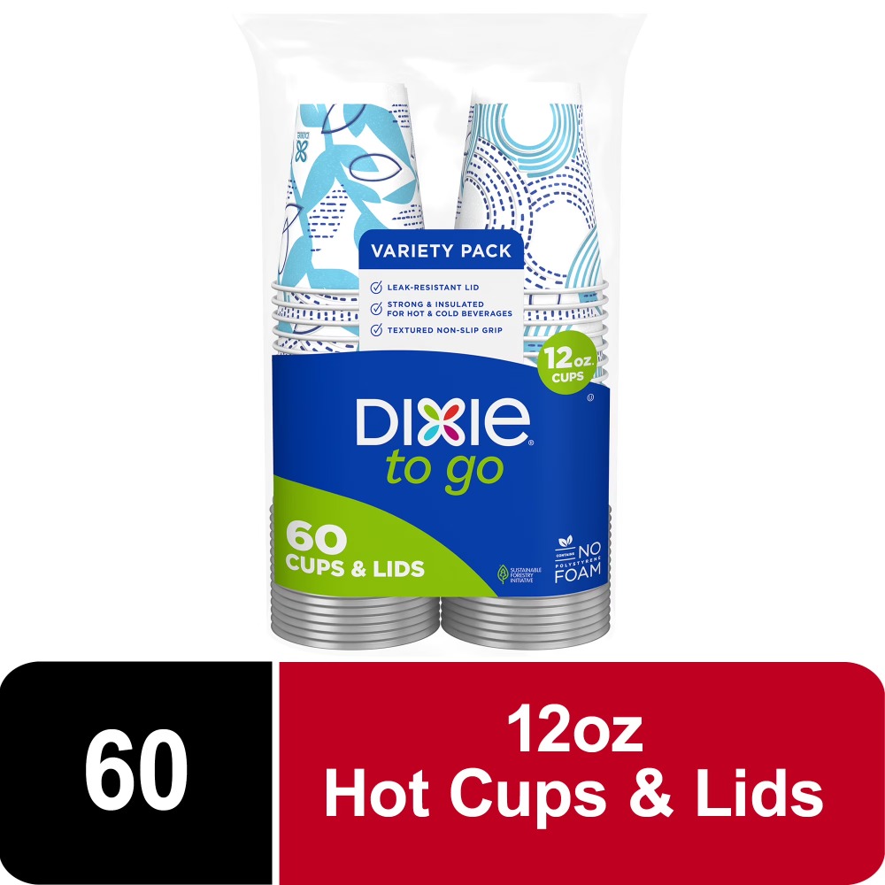 Disposable Paper Cups 12 oz 60 - Coffee Tea Hot のレビューと価格