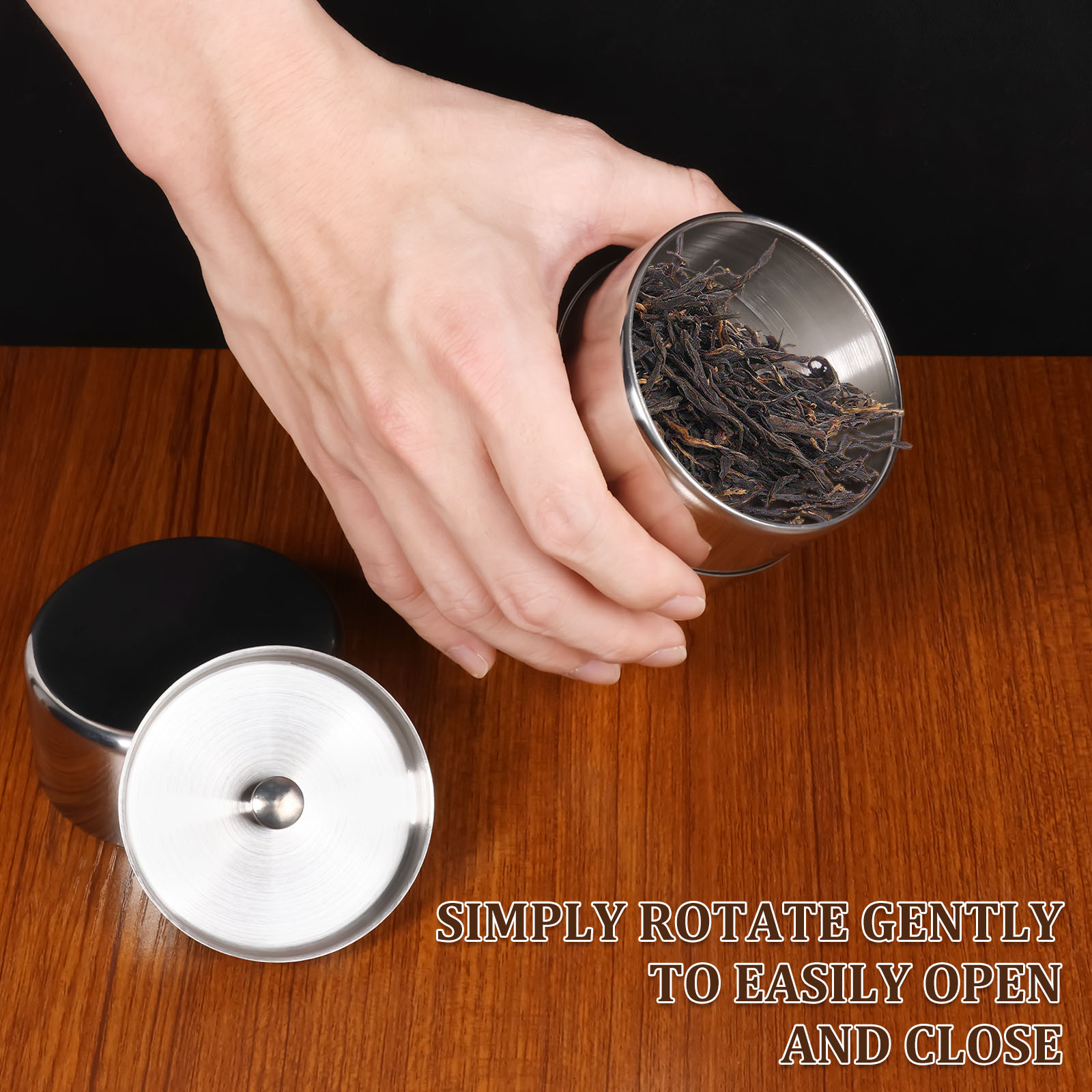Stainless Steel Tea Leaf Tins  - Coffee Tea And Bean Leaf のレビューと価格