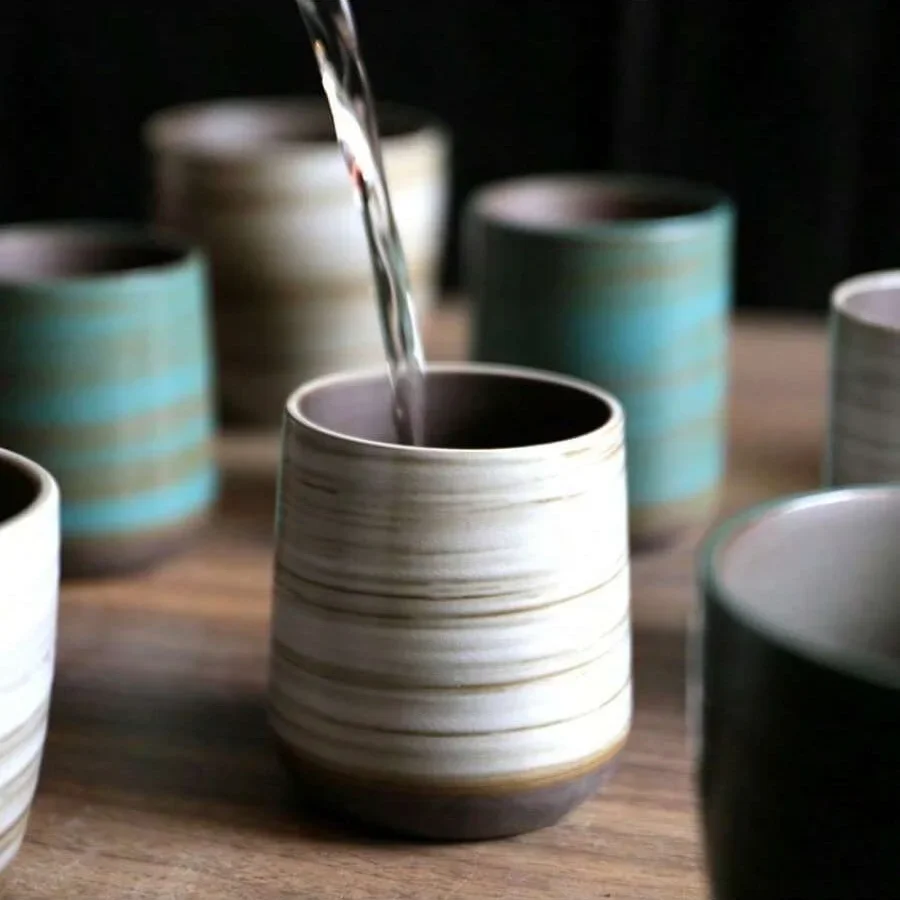 Hand-Painted Crackle Glaze Sto - Coffee Tea Essentials のレビューと価格
