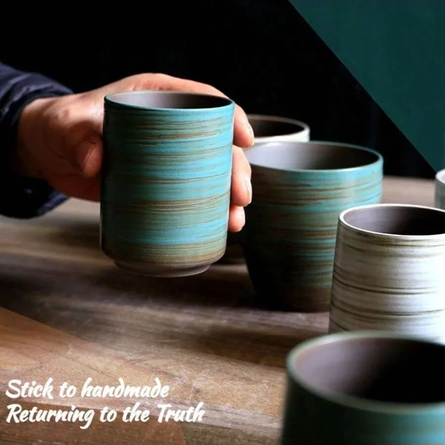 Hand-Painted Crackle Glaze Sto - Coffee Tea Essentials のレビューと価格