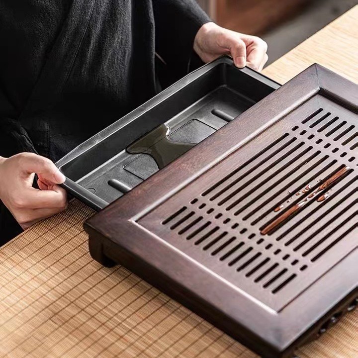 Wooden Tea Set with Water Stor - Bamboo Tea Tray のレビューと価格
