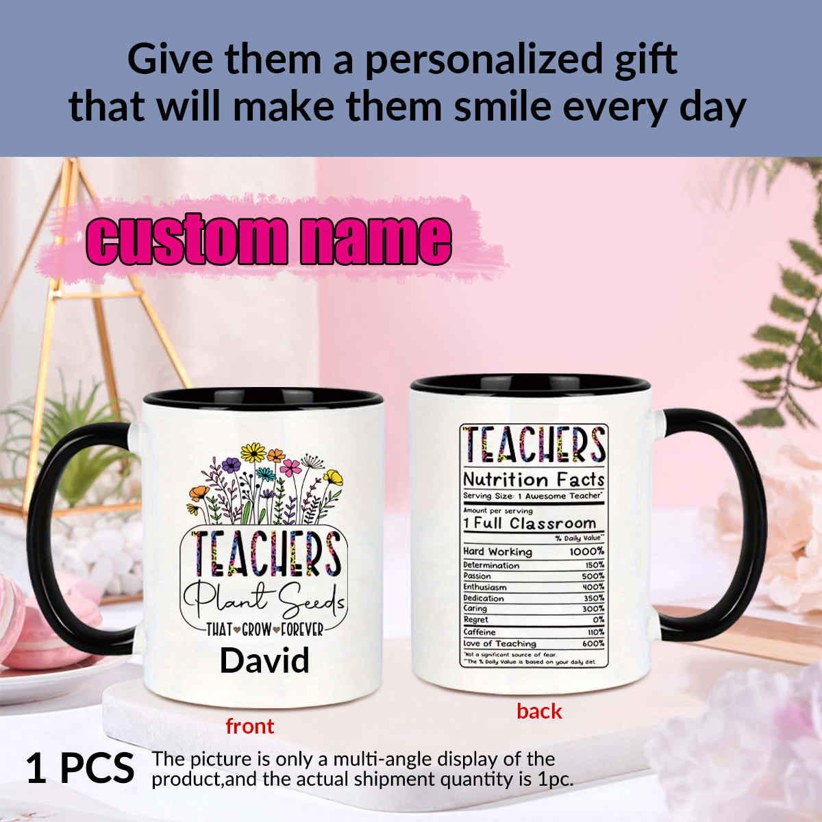 1pc Customize Name Personalise - Coffee Tea Gift のレビューと価格