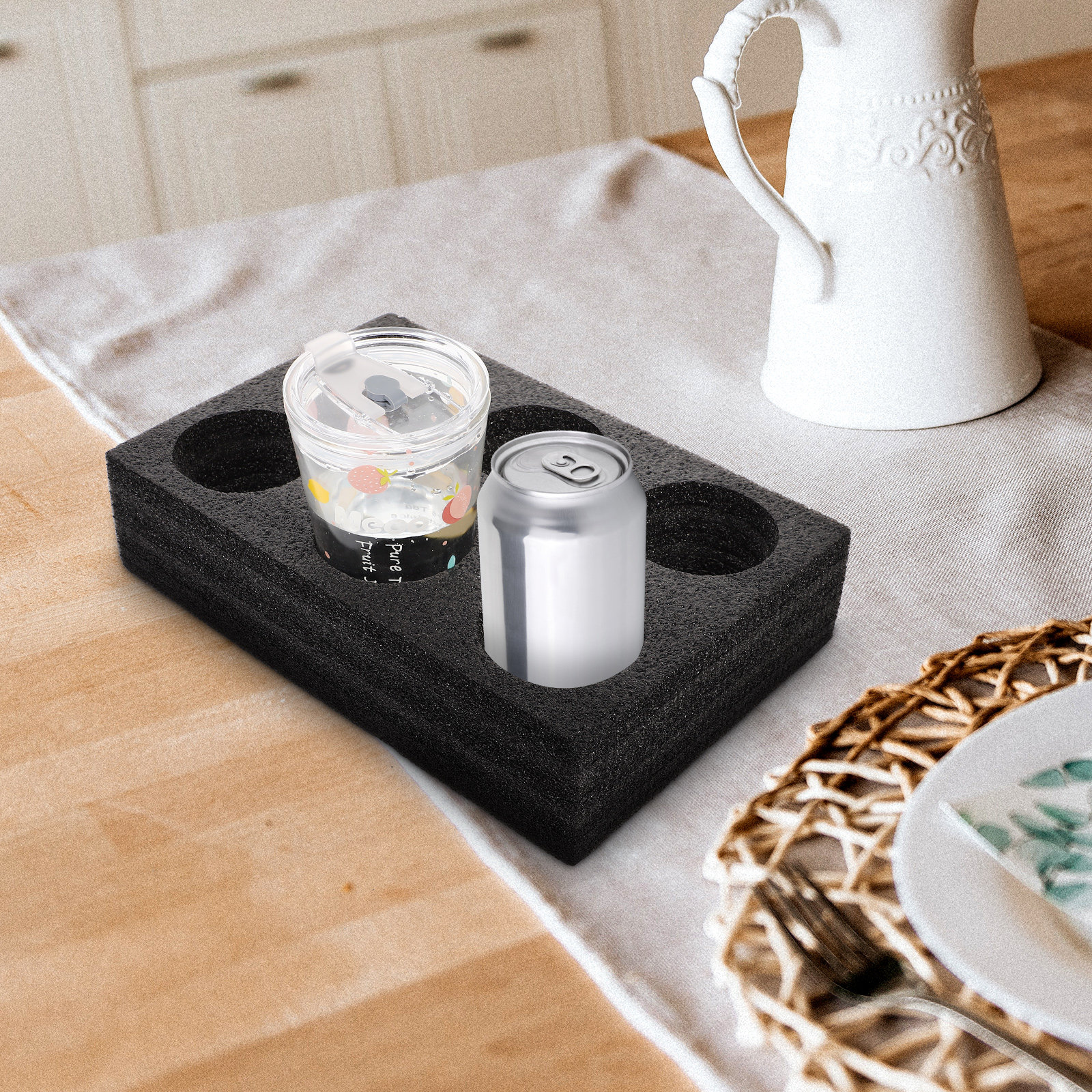 6-Hole Coffee Cup Carrier Tray - Coffee Tea With Milk のレビューと価格