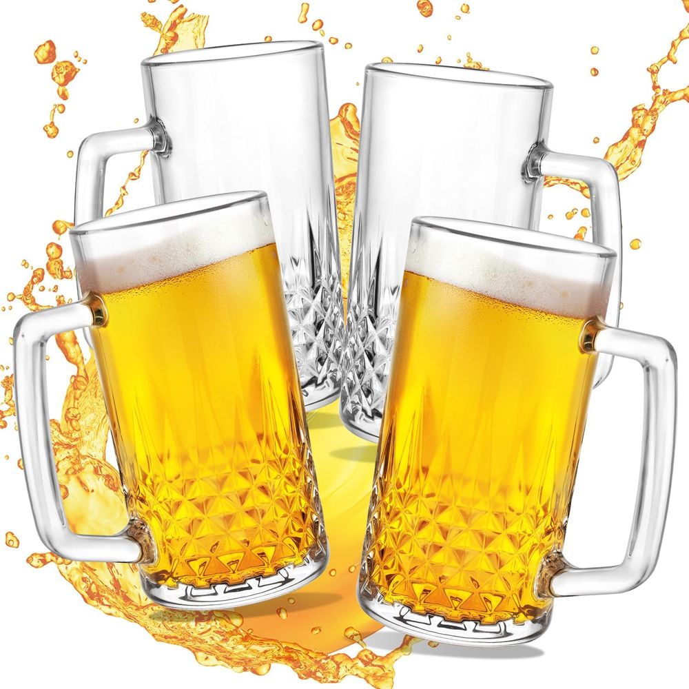 20 oz Heavy Glass Mugs Set of  - Coffee Tea Gift のレビューと価格