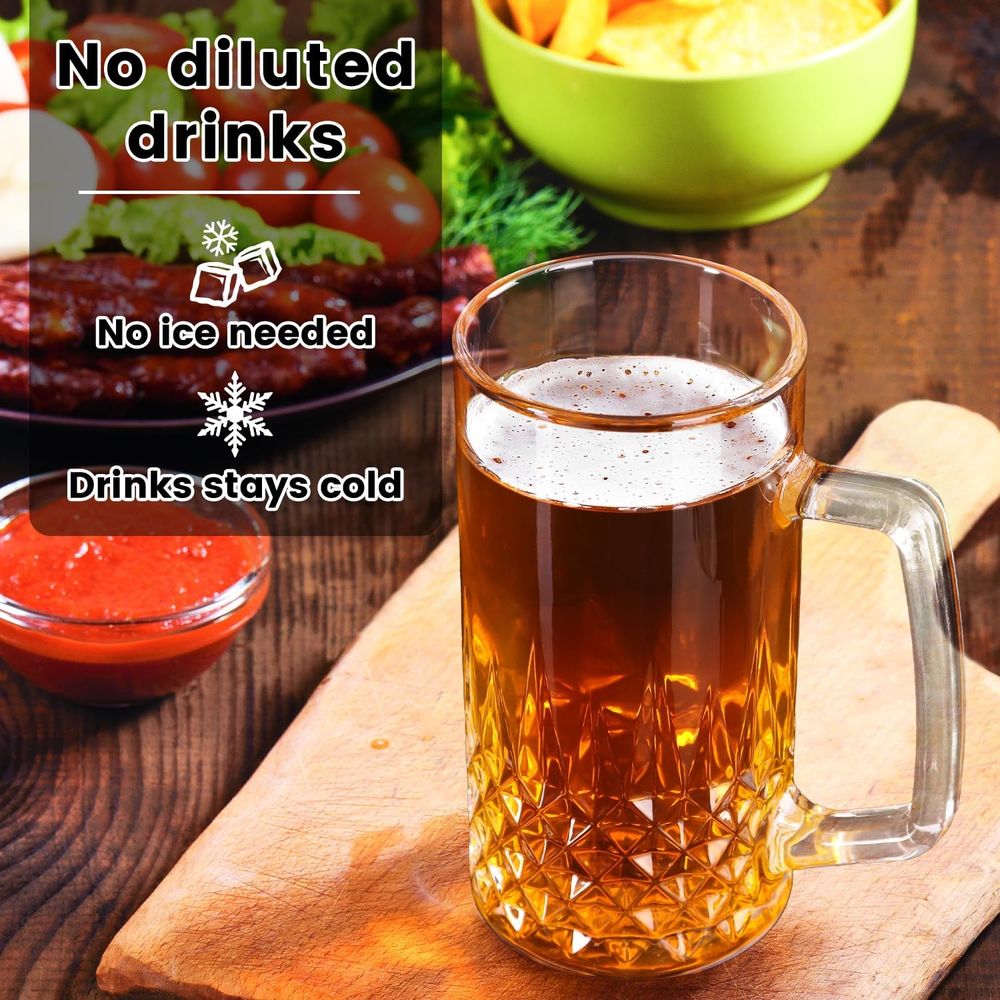 20 oz Heavy Glass Mugs Set of  - Coffee Tea Gift のレビューと価格