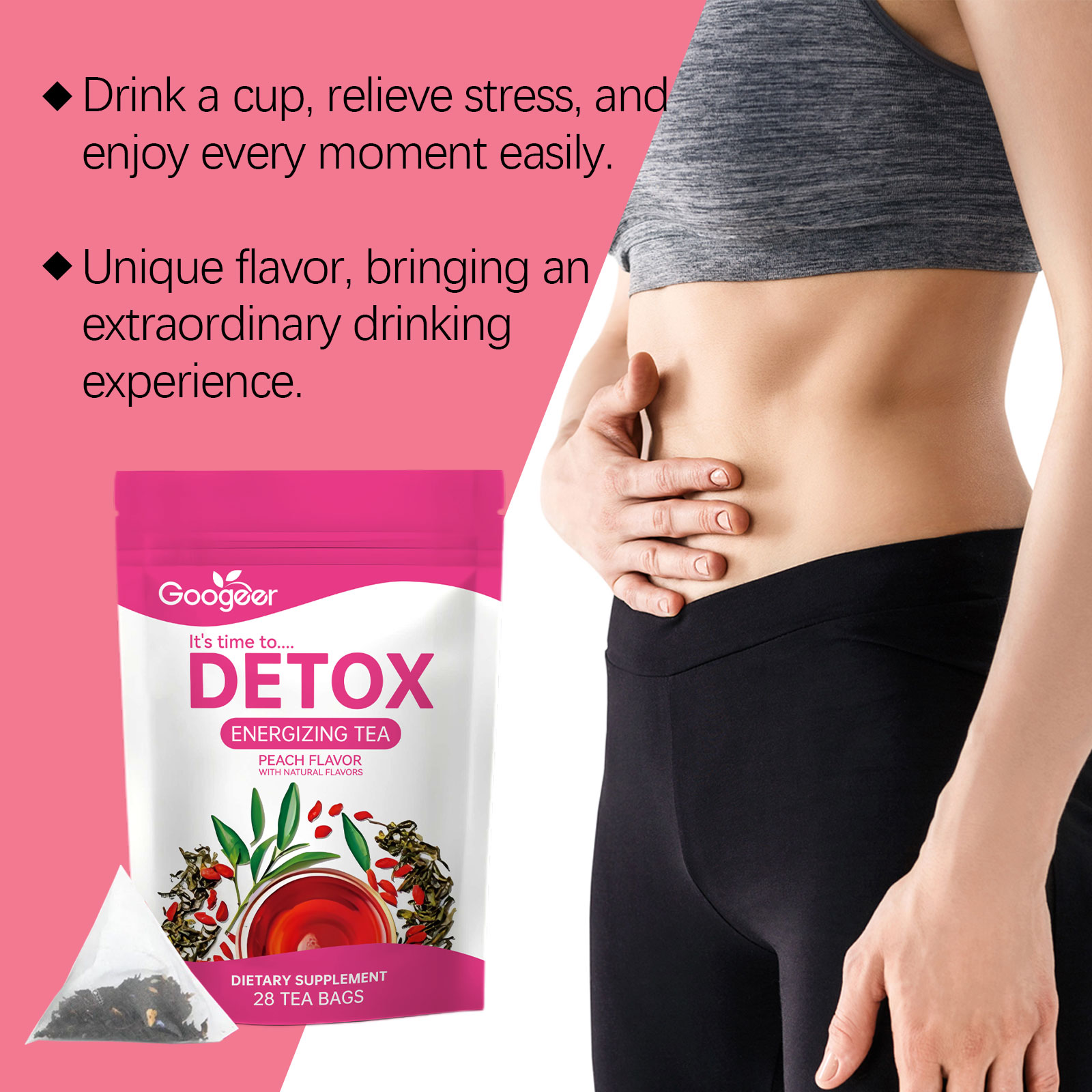 Googeer 28pcs Herbal Detox Tea - Coffee Tea For Weight Loss のレビューと価格