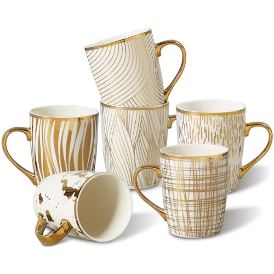 Coffee Mugs 18oz - Gold-Plated - Coffee Tea Hot のレビューと価格